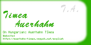 timea auerhahn business card